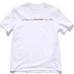【L】CALVIN KLEIN カルバンクライン グラフィックTシャツ/白のサムネイル