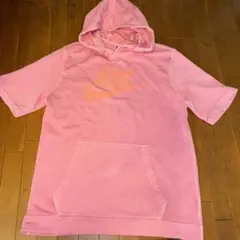NIKE 半袖パーカー 後染めピンク