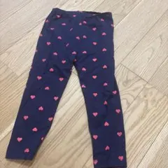 ネイビー ハート柄 レギンス 95cm
