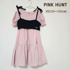 PINKHUNT キッズ　ビスチェ付　半袖　ティアードワンピース　130　XSのサムネイル