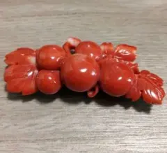 和装小物 帯留め 珊瑚 11.9g