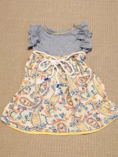 犬服 ワンピース フリル付き 花柄 asknowas de wan　MDサイズ