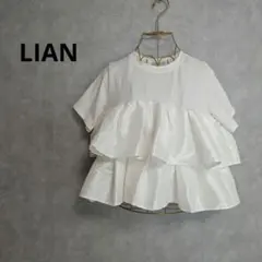 ​LIAN リアン ティアードフリルカットソー ホワイト F 半袖のサムネイル
