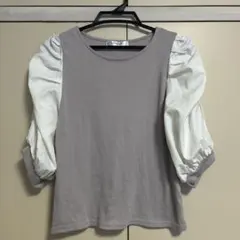 TYTYCLAPPY パフスリーブ カットソー グレー L