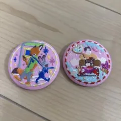 ㊲　ズートピア、シュガーラッシュ　ディズニー刺繍缶バッジ2