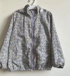 花柄フード付きジャンバー　花柄ナイロンジャケット ウィンドブレーカー