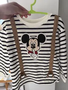 【新品】petit main ミッキーマウス 長袖カットソー 100