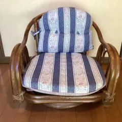 フォロー割【新品訳あり】ラタン 回転座椅子 籐 家具 360度回転 チェア