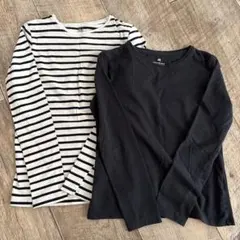 H&M コットン長袖シャツ 薄手ロンT インナー肌着にも 135/140cm