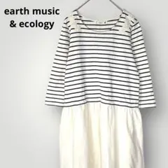earth music & ecology 【F】ナチュラルワンピース ボーダー