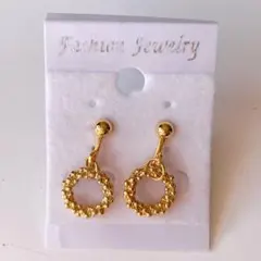 ゴールド フープデザイン　イヤリング
