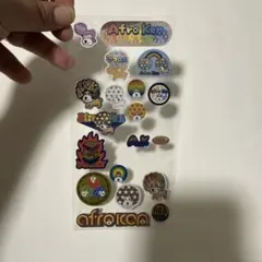 No.E53 (♡)アフロ犬 平成 シール