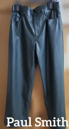 【未使用】Paul Smith レザーパンツ 牛革 カウレザー ブラック W30 未使用】Paul Smith レザーパンツ 牛革 カウレザー ブラック W30
