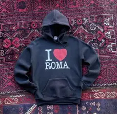 USA古着 プリント プルオーバー パーカー ブラック M