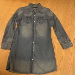 SOMETHING デニムシャツワンピース 長袖