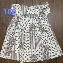 SERAPH花柄 パッチワーク風 ワンピース 100cmのサムネイル
