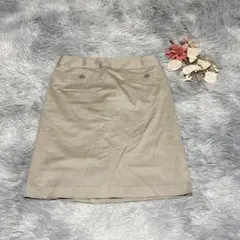 バーバリー ロンドン（L）フレアスカート ひざ丈 タイト ベルトループ付 日本製