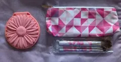 【新品未使用】CLINIQUE 花型ミラーとブラシセット