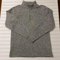 ハーフジップ 　スエット　グレー　 裏起毛　メンズ　トップス　サイズM