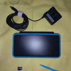 マインクラフト【修繕動作品】Nintendo new2dsLL 青✕黒 ケース付