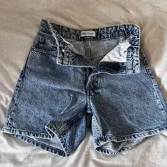 ZARA デニムショートパンツ EUR34 （XS）ハイウエスト 美品