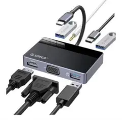 ORICO USB C ハブ 7-in-1 USB3.0 100WPD充電 4K