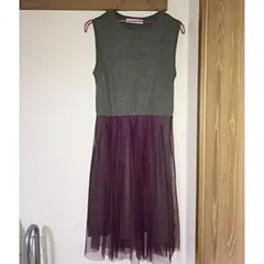 SENSE OF PLACEチュールドッキングワンピ