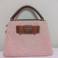 Samantha Vega ピンク ブラウン ハンドバッグ ショルダーバッグ