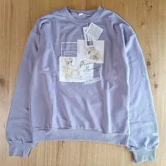 新品 Material blue bis トレーナー 160 ラベンダー 猫