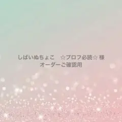 しばいぬちょこ　☆プロフ必読☆ 様　オーダーご確認用