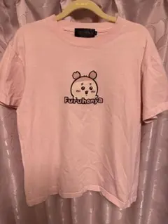 Furuhonya ピンク 半袖Tシャツ ちいかわ古本屋