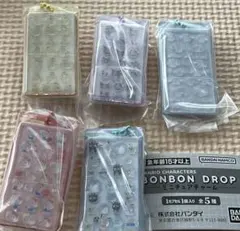 サンリオ　ボンボンドロップシール　ミニチュアチャーム　コンプリート 5種