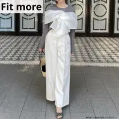 新品Fit more　manaodaysオーガンジードッキングカットソーFグレー