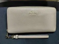COACH コーチ 財布 長財布 ラウンドジップ 収納多 ストラップ