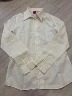 Miss Junko長袖シャツ ホワイト ストライプ