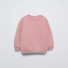 zarakids プレーン スウェットシャツ 3-6cm ピンク