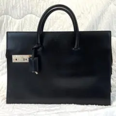 Vintage GUCCI グッチ レザー ブリーフケース ビジネスバッグ 黒のサムネイル