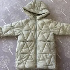 薄緑色 キルティングダウンコート