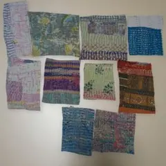 タイムSALE100円引き25日迄☆ラリーキルトはぎれ１０枚