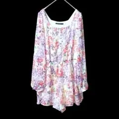 INGNI　イング　オールインワン　Mサイズ 花柄　シアーのサムネイル