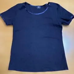 トゥモローランド BLUE BOAT Tシャツ レディース 紺サテンパイピング