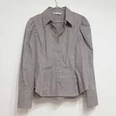 ZARA チェック柄 長袖シャツ L
