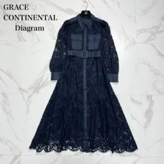 完売品✨グレースコンチネンタル レースアーミーシャツワンピース 36