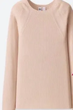 UNIQLO U 3Dエクストラファインメリノリブクルーネックセーター　ピンク