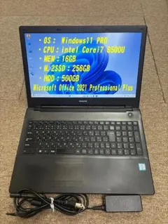 MOUSE Corei7 MEM16 SSD256 HDD500 OFFICE付