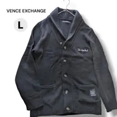 VENCE EXCHANGE ブラック 黒 ニット襟付きカーディガン セーターL