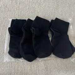 無印　無印良品　婦人　足なり直角　靴下　４足組　２３～２５ｃｍ・黒のサムネイル