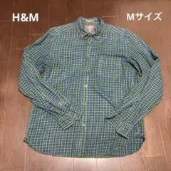 H&M チェック柄 長袖シャツ Mサイズ 中古品