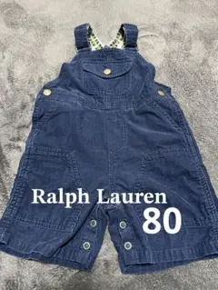 ラルフローレン ネイビー コーデュロイ オーバーオール 80