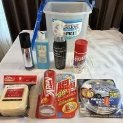 洗車グッズ　車用メンテナンス用品　等色々まとめてセット　自動車洗車セットのサムネイル